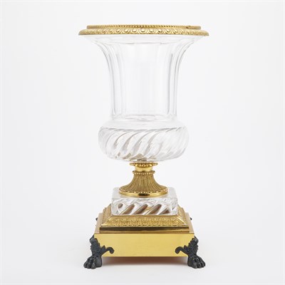 Lot 129 - Empire Style Parcel Gilt and Patinated-Bronze...