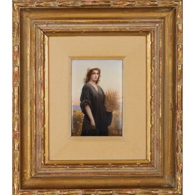 Lot 195 - Continental Porcelain Plaque of Ruth Of...