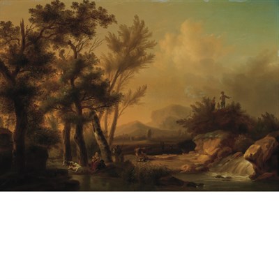Lot 61 - Dutch School 18th/19th Century Figures in an...