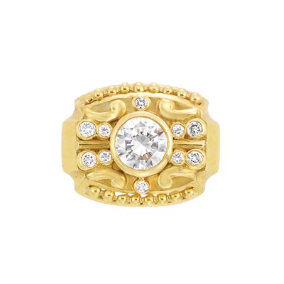 Lot 279 - High Karat Gold and Diamond Ring, Helen Woodhull