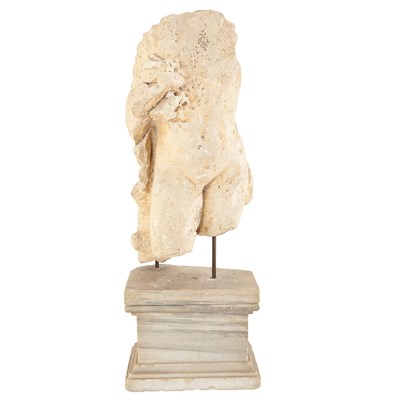 Lot 227 - Roman Marble Standing Male Torso With drapery...