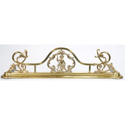Lot 744 - Transitional Louis XV/XVI Style Brass Fire...