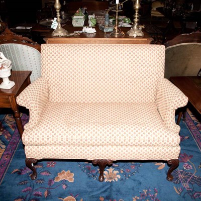 Lot 286 - George II Style Mahogany Settee Length 52 inches.