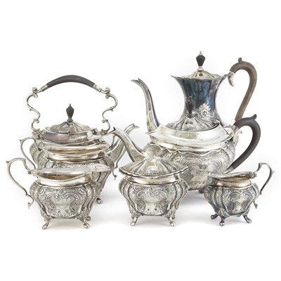 Lot 518 - Victorian Silver Tea Service Albert Henry...