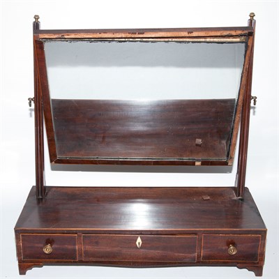 Lot 239 - Late Georgian Mahogany Dressing Mirror Height...