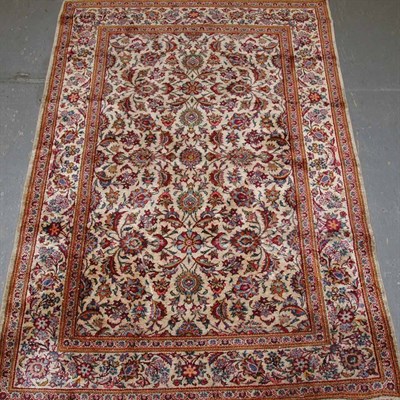 Lot 796 - Silk Kashan Rug Central Iran, mid 20th century...