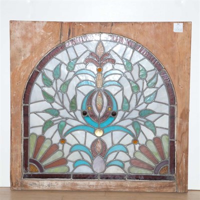 Lot 201 - Group of Four Stained Glass Windows Length of...