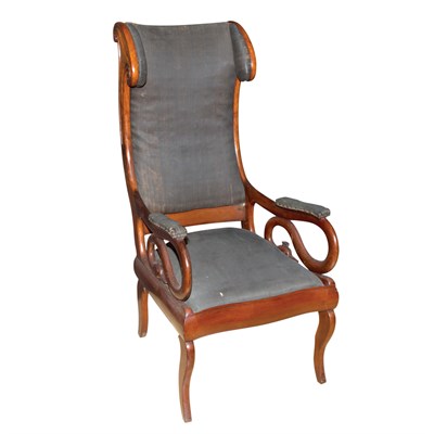Lot 138 - French Style Mahogany High Back Chair and a...