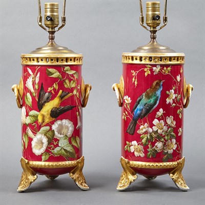 Lot 477 - Pair of English Aesthetic Movement Porcelain...