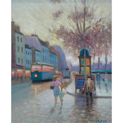 Lot 46 - Luciano Rampaso Italian, b. 1936 Paris Street...