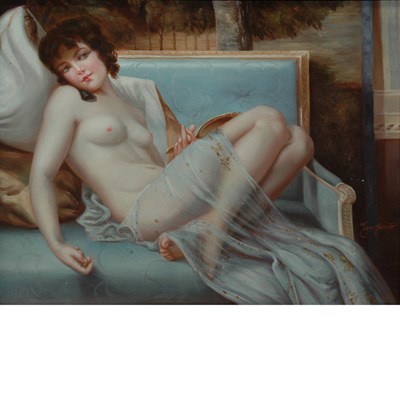 Lot 3 - 20th Century School Reclining Nude Signed...
