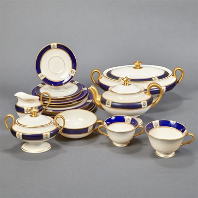 Lot 240 - Morgan Belleek Porcelain Dinner Service...