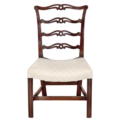 Lot 390 - Set of Six George III Style Mahogany Dining...