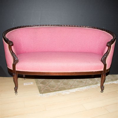 Lot 145 - French Style Stained Mahogany Settee Length 56...