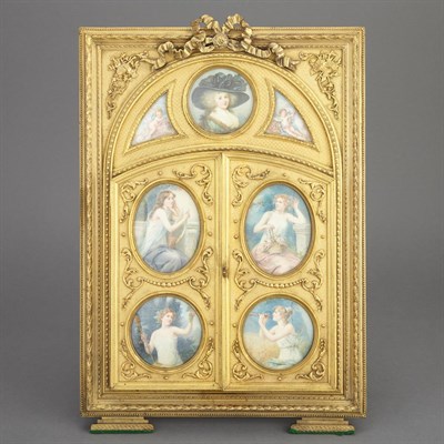 Lot 433 - French Gilt-Bronze Triptych Dressing Table...