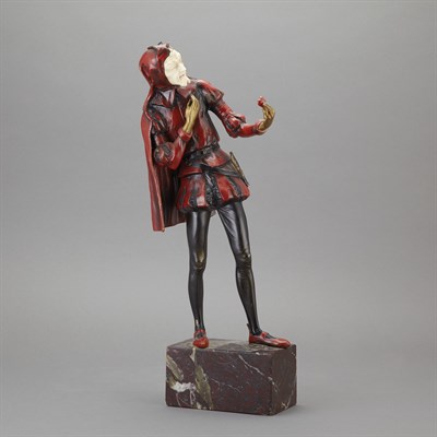Lot 694 - Austrian Cold Painted Bronze and Carved Ivory...