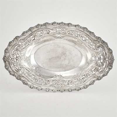 Lot 348 - Silver Basket Howard & Co. Length 14 inches,...