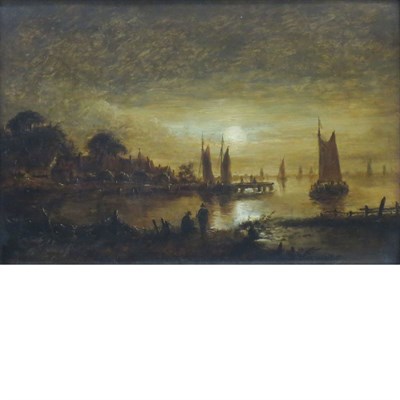 Lot 52 - School of Aert van der Neer Moonlight on an...