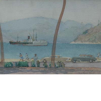 Lot 8 - American School Harbor Scene Bears added...