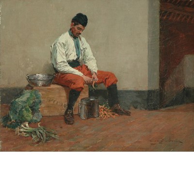 Lot 21 - Eugene de Barberiis French, 1851-1937 Soldat...