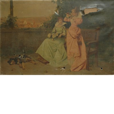 Lot 72 - Saint-Leon French, 19th Century Two Ladies in...
