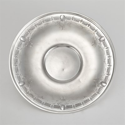 Lot 349 - Whiting Sterling Silver Tray Of circular form,...
