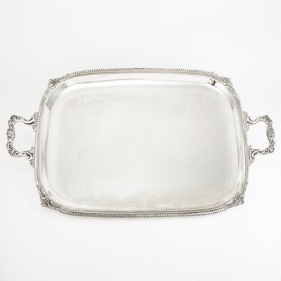 Lot 383 - Sterling Silver Two-Handled Tray In the Durham...