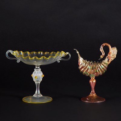 Lot 657 - Two Salviati Glass Articles Late 19th/early...