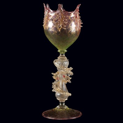 Lot 656 - Salviati Glass Goblet Late 19th/early 20th...