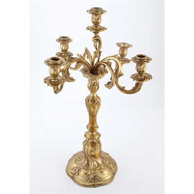 Lot 332 - German Silver Five-Light Candelabrum Posen,...