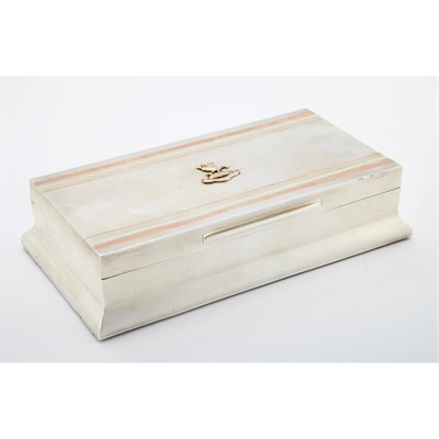 Lot 323 - English Silver Table Cigarette Box WFW, London,...