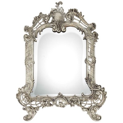 Lot 337 - German Rococo Style Silver Dressing Mirror...