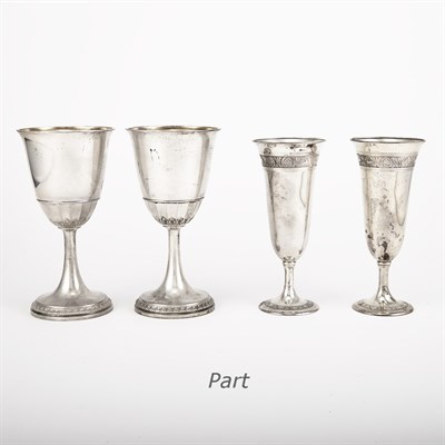 Lot 385 - Group of Sterling Silver Goblets Comprising...