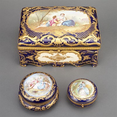 Lot 155 - Group of Three Sevres Style Gilt-Metal Mounted...