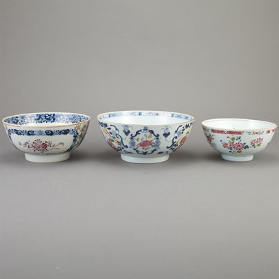 Lot 420 - Group of Three Chinese Famille Rose Porcelain...