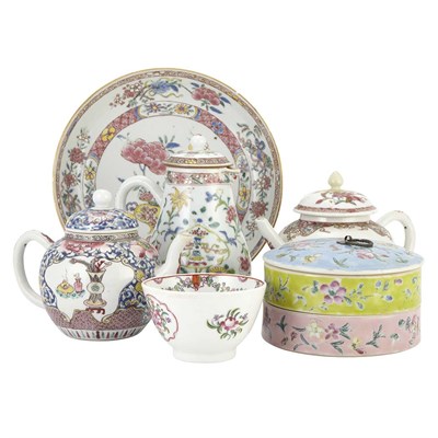 Lot 94 - Group of Seven Chinese Export Famille Rose...