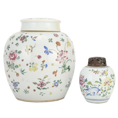 Lot 528 - Chinese Famille Rose Porcelain Jar and Cover...