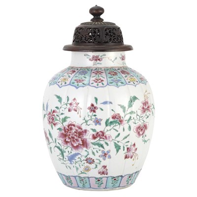 Lot 275 - Chinese Export Porcelain Famille Rose Jar Late...