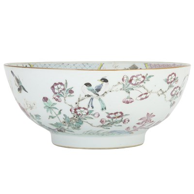 Lot 581 - Chinese Export Porcelain Famille Rose Punch...