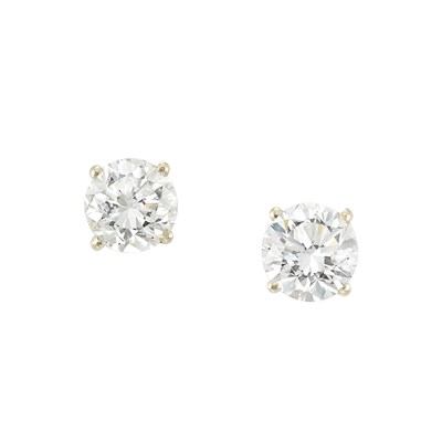 Lot 139 - Pair of White Gold and Diamond Stud Earrings