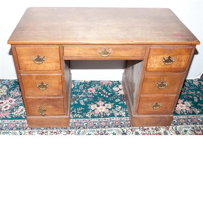 Lot 182 - George III Style Mahogany Double-Pedestal Desk...