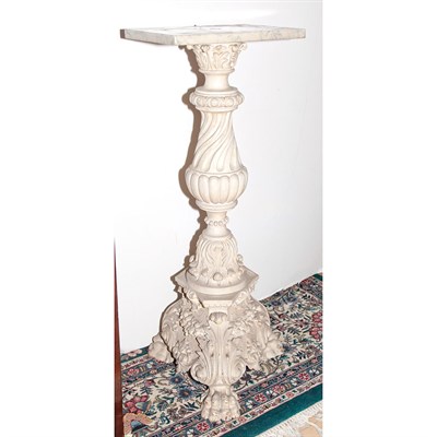 Lot 183 - Neoclassical Style Marble Top Painted Wood...