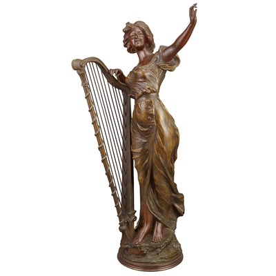 Lot 490 - French Spelter Figure of a Maiden...
