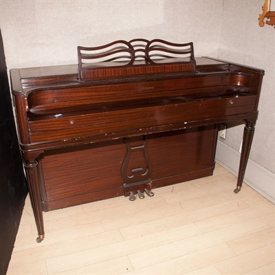 Lot 119 - Aerosonic Mahogany Upright Piano Height 36...