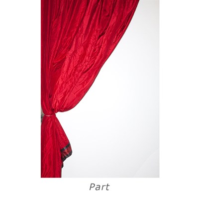 Lot 122 - Three Pairs of Red Silk Curtains