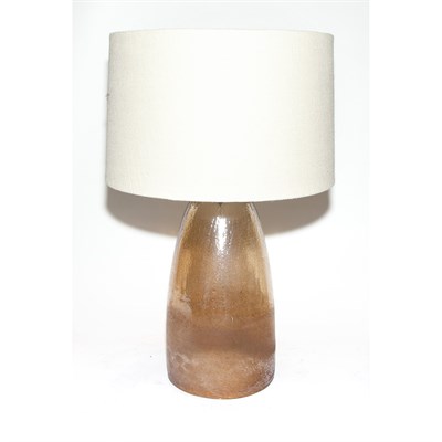 Lot 131 - Crackle Glass Lamp; And a Red Composition Lamp...