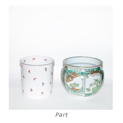 Lot 156 - Group of Four Porcelain Jardinieres Height of...