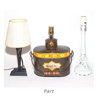 Lot 165 - Group of Seven Lamps Height of tallest 14 1/2...