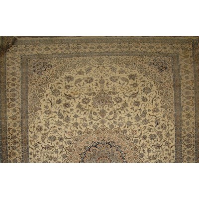 Lot 782 - Silk and Wool Nain Carpet Central Iran,...
