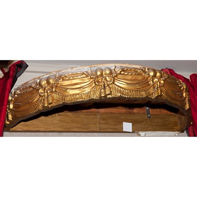 Lot 208 - Gold Painted Bed Crown Height 5 inches, width...